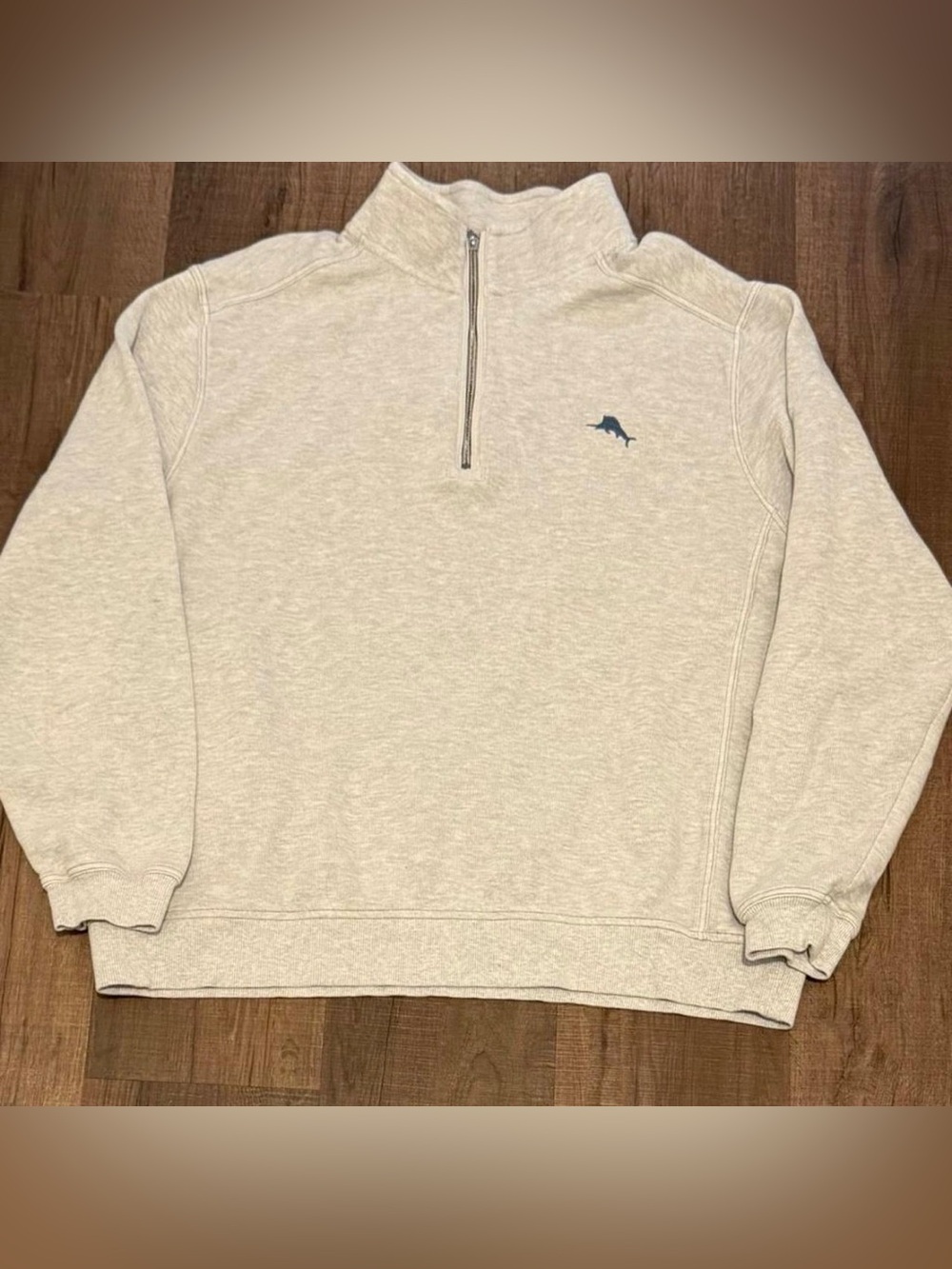 Tommy Bahama Gray Tobago Bay Half-Zip Sweater Men’s Size XL
